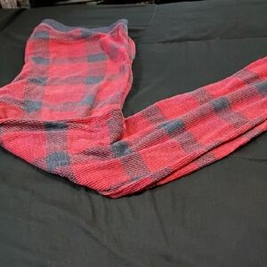 Cuddl Duds Red and Gray Plaid Sleep Pants